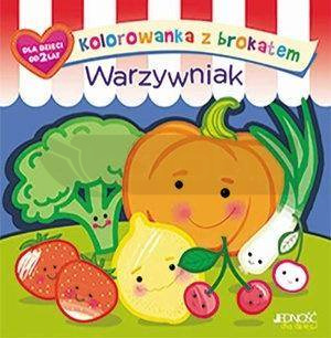 Kolorowanka z brokatem. Warzywniak