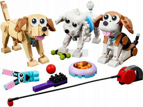 LEGO CREATOR 31137 UROCZE PISIAKI pies pieski psy, zestaw klocków +7 lat