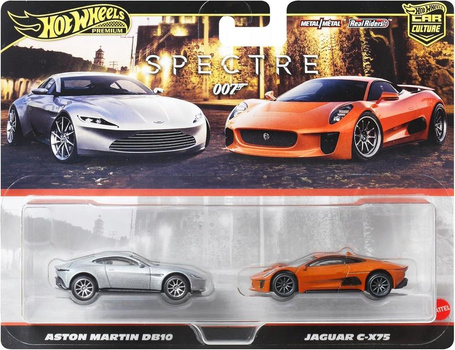 HOT WHEELS PREMIUM CULTURE CAR 2-pack Aston Martin DB10/Jaguar C-X75 JBL04