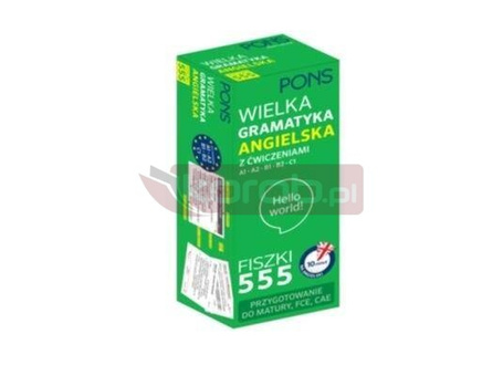Fiszki 555 Wielka gramatyka angielska A1/C1 w.2