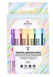 Markery pędzelkowe pastel 6 kolorów