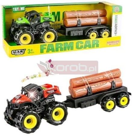 Quad z przyczepą ze światłem i dźwiękiem 34cm mix