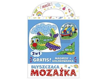Błyszcząca mozaika 3w1 - Samolocik i autko
