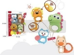 Grzechotka zwierzątko 4szt