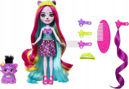 ENCHANTIMALS LALKA DELUXE PERSIDA PANTHER PANTERA + zwierzątko Mistery HTJ69