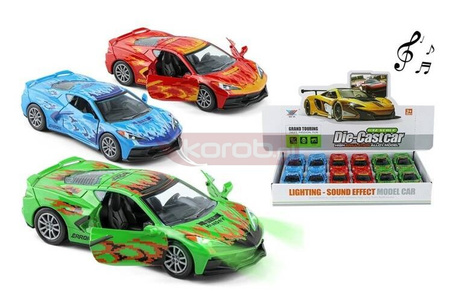 Auto sportowe metal pull back MIX