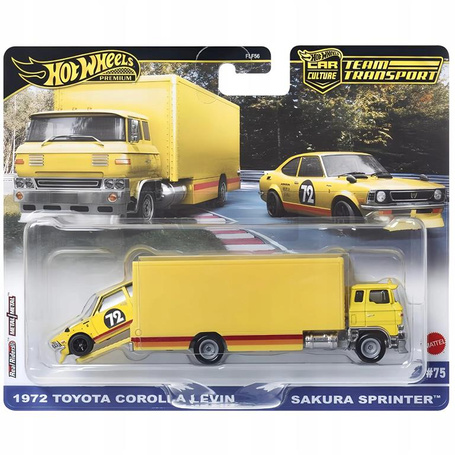 HOT WHEELS Team Transport #75 JBM34 1972 Toyota Corolla Levin/Sakura Sprint