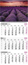 Kalendarz 2026 trójdzielny na spirali MIX