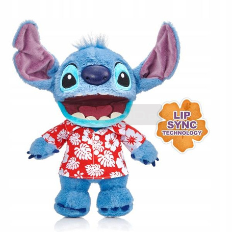 DISNEY STITCH CHATTY MASKOTKA 30cm w ubranku interaktywna, animatroniczna 28265