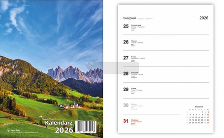 Kalendarz 2026 biurkowy pionowy mix