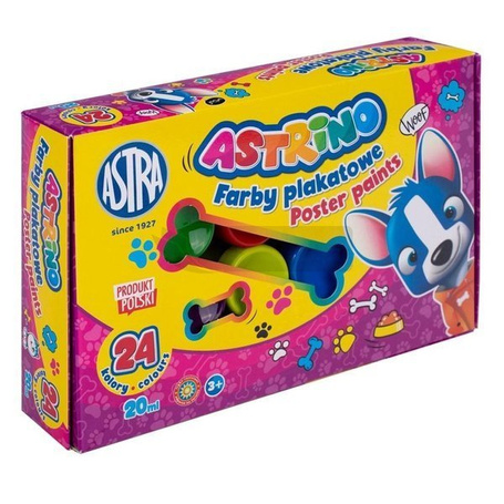 Farby plakatowe 24 kolory Astrino 20ml ASTRA