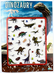 Książeczka z wypukłymi naklejkami. Dinozaury
