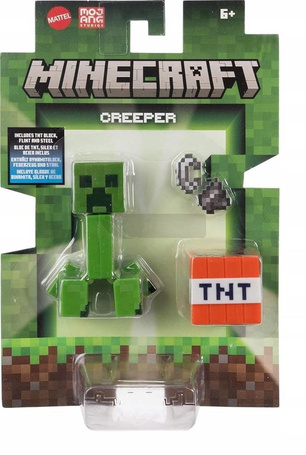 MINECRAFT FIGURKA CREEPER pikselowa figurka + akcesoria JCN29