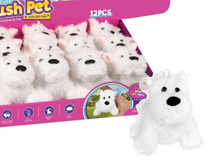 Piesek pluszowy kręcący ogonkiem