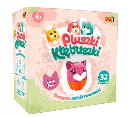 Zestaw kreatywny Pluszki kłębuszki Wrzosowa Kicia Pinki 32 elementy