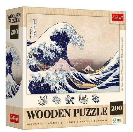 Puzzle drewniane 200 Wielka Fala w Kanagawie TREFL