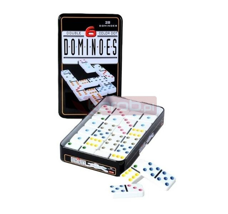 Domino Double 6 w metalowym pudełku