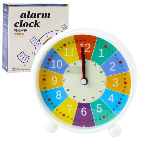 Budzik dziecięcy kwarcowy kolorowy 12cm