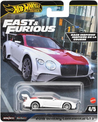 HOT WHEELS PREMIUM FAST & FURIOUS 4/5 2018 Bentley Continental GT3 HNW46