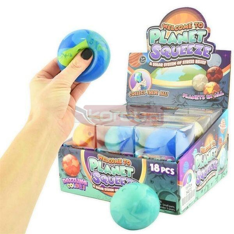 Sensoryczny gniotek planety 6cm MIX