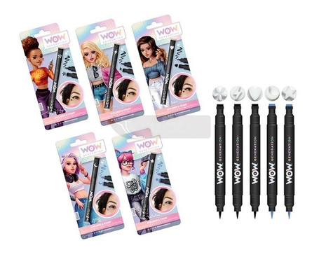 Kredka do oczu ze stempelkami do twarzy WOW MIX