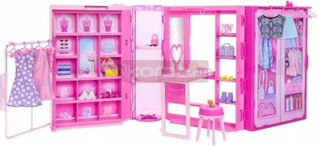 BARBIE WYMARZONA SZAFA MARZEŃ NA UBRANKA GARDEROBA +ubranka + lalka HXD58