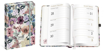 Kalendarz 2026 książkowy B6/192K Mat+UV Flowers