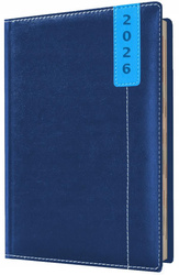 Kalendarz 2026 A6 tygodniowy notesowy niebieski