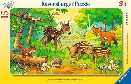 Puzzle 15 elementów Leśne zwierzęta