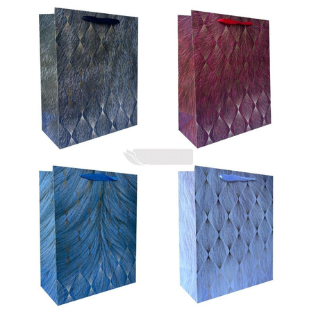 Torebka prezentowa uniwersalna L z metalizą mix