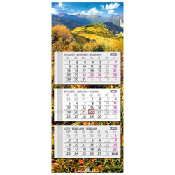 Kalendarz 2026 trójdzielny główka płaska Tatry