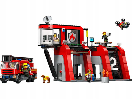 LEGO CITY 60414 REMIZA STRAŻACKA Z WOZEM STRAŻACKIM zestaw klocków +6 lat