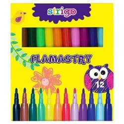 Flamastry 12 kolorów STRIGO