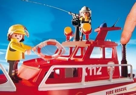 PLAYMOBIL 3128 Łódź strażacka z armatką wodną