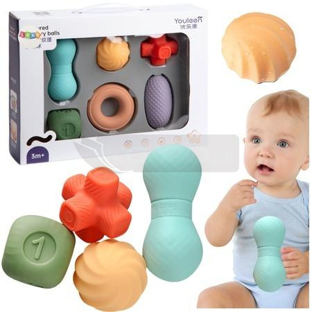 Zestaw miękkich zabawek sensorycznych 6szt