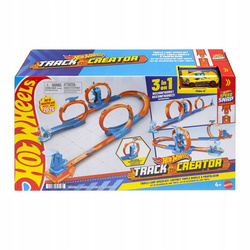 HOT WHEELS TRACK CREATOR ZESTAW Tor wyścigowy Trzy pętle + autko JDW39