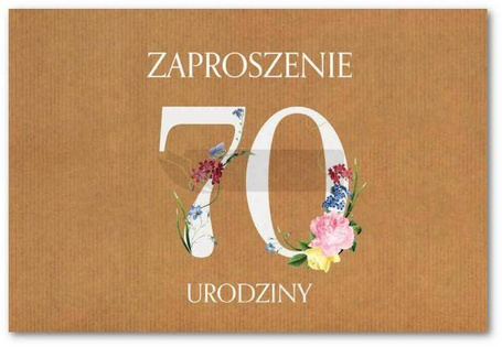 Zaproszenie Urodziny 70 ZT41 (10szt.)