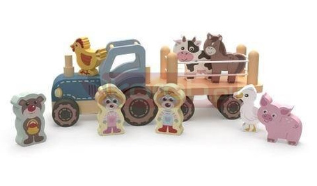 Zabawka drewniana - Traktor. Bobaski i Miś TREFL