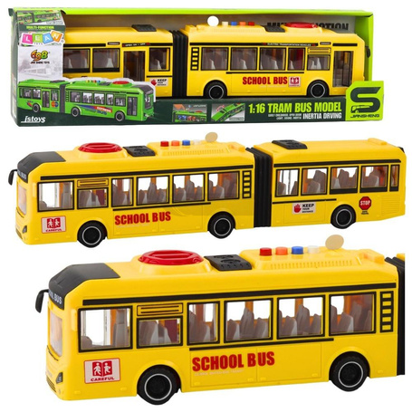 Autobus przegubowy otwierane drzwi światło dźwięk