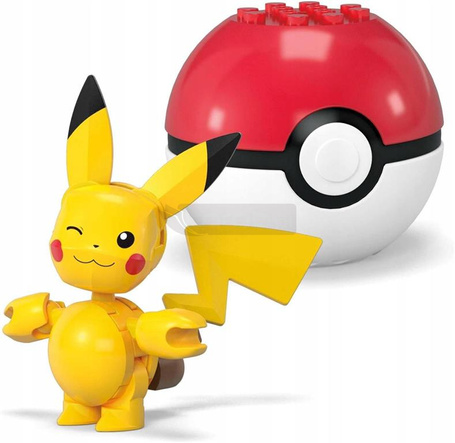 MEGA CONSTRUX KLOCKI 42 el POKEMON PIKACHU I DITTO + 2 Pokeball JCT43