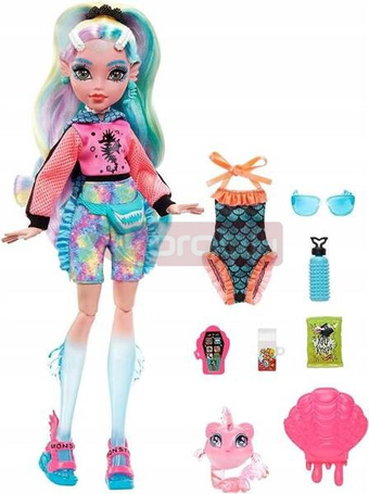LALKA MONSTER HIGH LAGOONA BLUE + akcesoria HHK55
