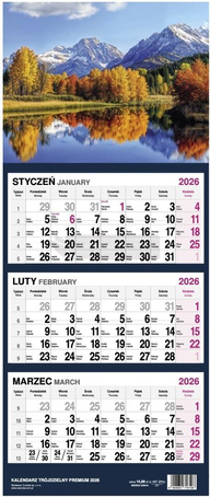 Kalendarz 2026 Trójdzielny Premium MIX