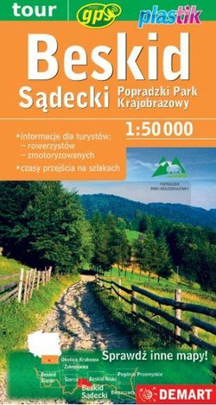 Beskid Sądecki - mapa turystyczna