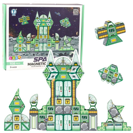 Klocki magnetyczne kosmos 108el