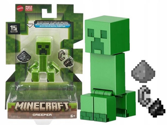 MINECRAFT figurka z gry w pikselowym stylu CREEPER + akcesoria HTL80