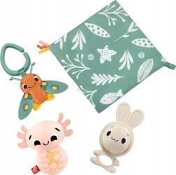 FISHER PRICE ŚWIAT ZMYSŁÓW zestaw sensoryczny prezentowy dla niemowląt HRB17