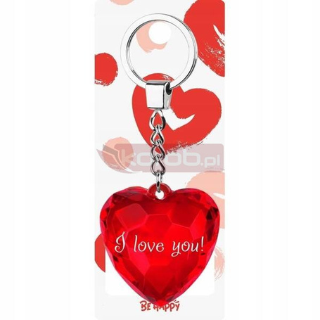 Brelok serce - I love you!
