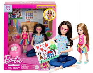 LALKA BARBIE + CHELSEA ARTETERAPEUTA zestaw do zabawy z dwiema lalkami HRG48