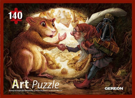 Puzzle 140 elementów - Spotkanie chomika