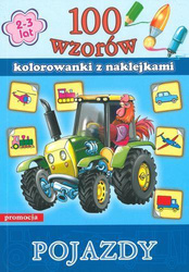 100 wzorów - kolorowanki z naklejkami pojazdy